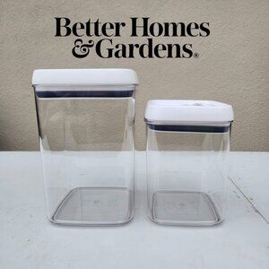 NEW Better Homes & Gardens Canister Flip-Tite Square Food Storage Container Set